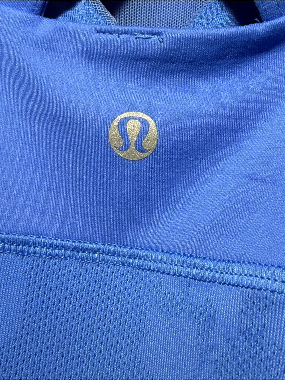 Lululemon Chaturanga blue mesh-back athletic tank, 8 - Picture 6 of 10